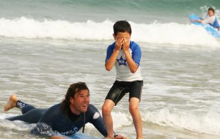 surf tandem à l’aveugle blind surfing